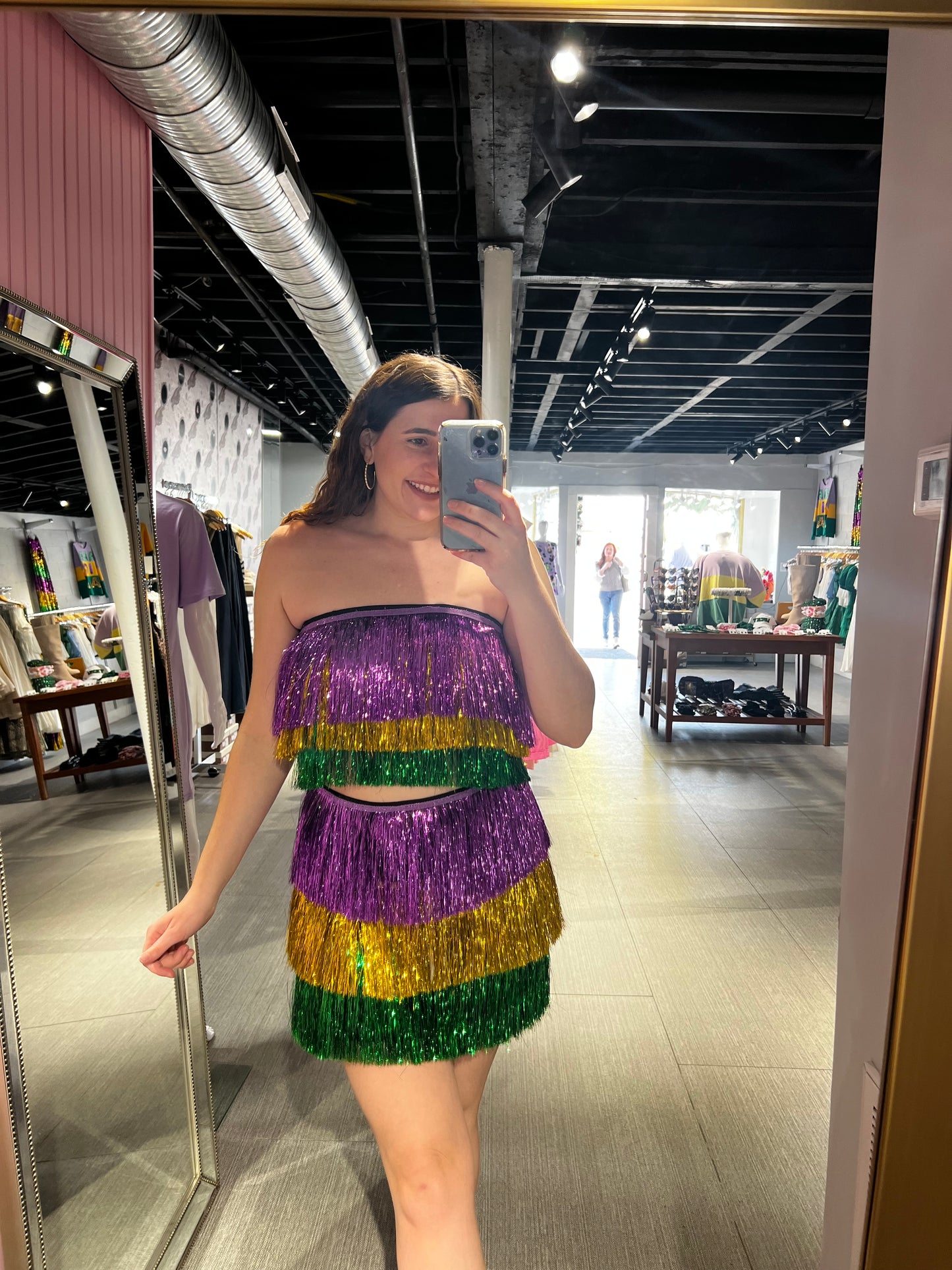Mardi Gras Fringe Two Piece Set