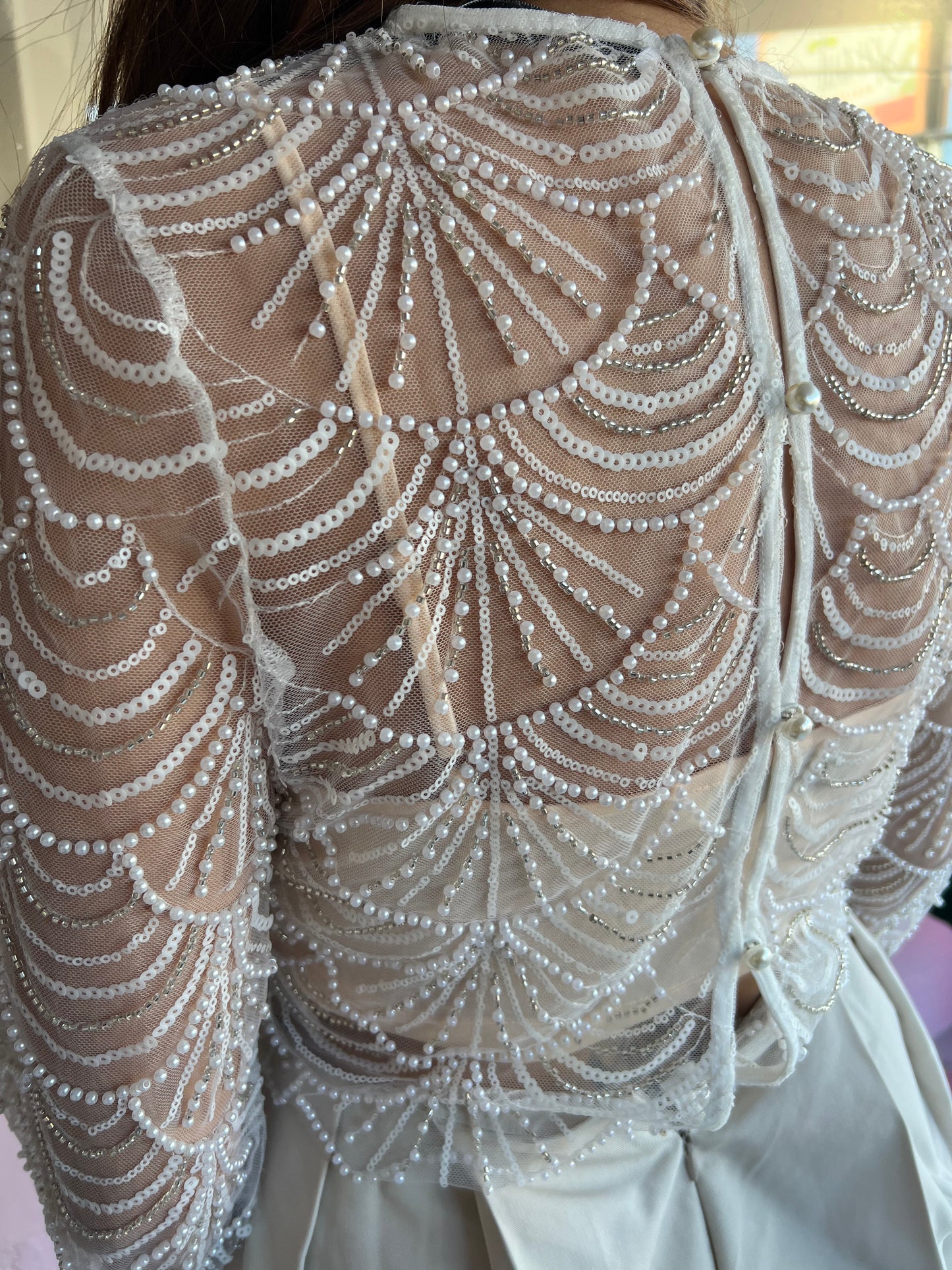 Sequin and Pearl Top