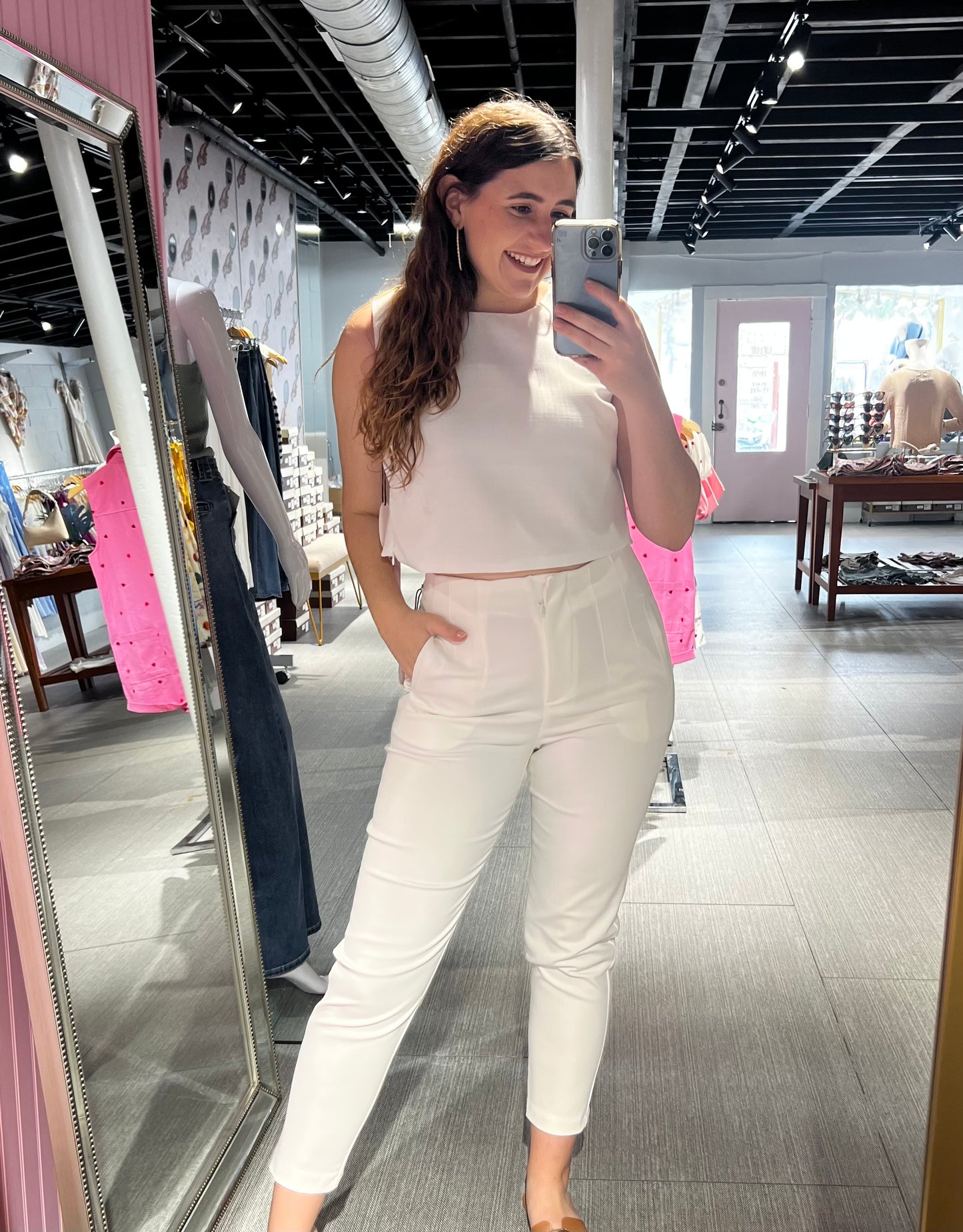 High Waist Cigarette Pants
