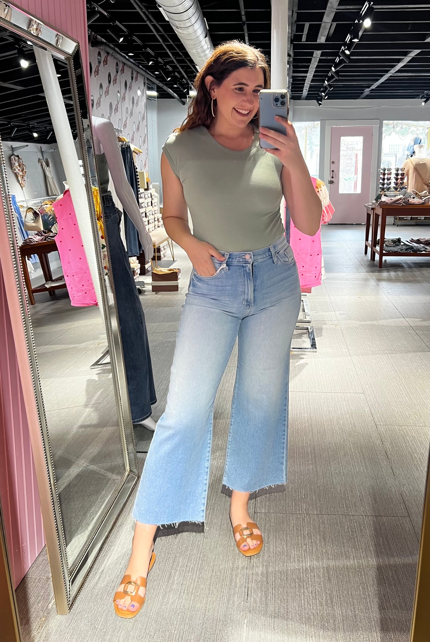 Just Black Cropped Flare Jeans