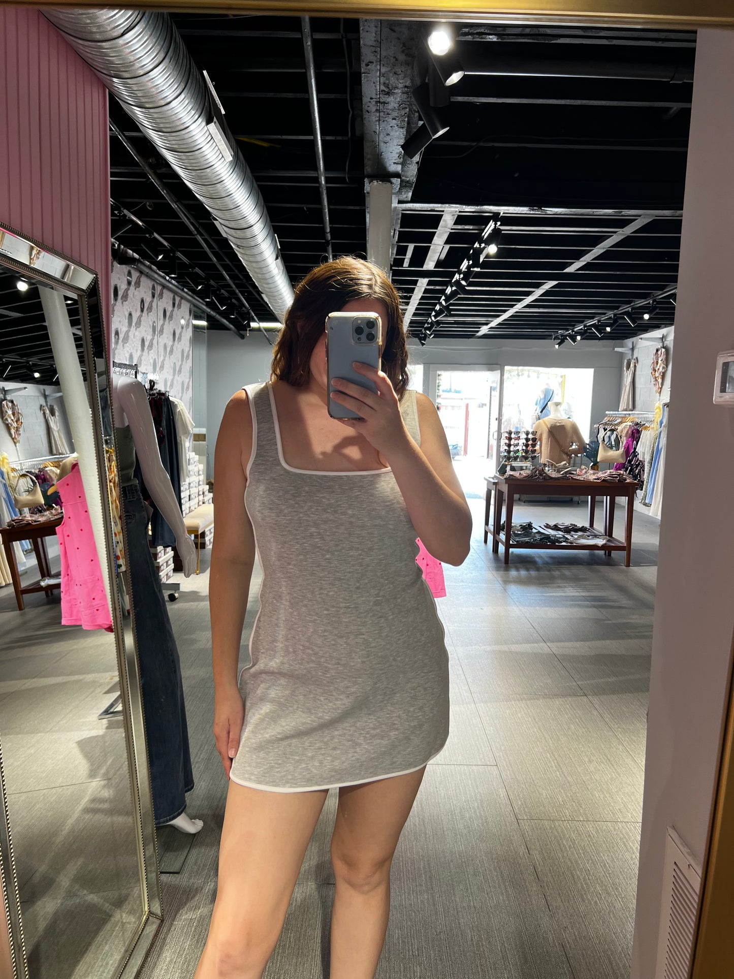 Meredith Blake Scuba Romper - Grey