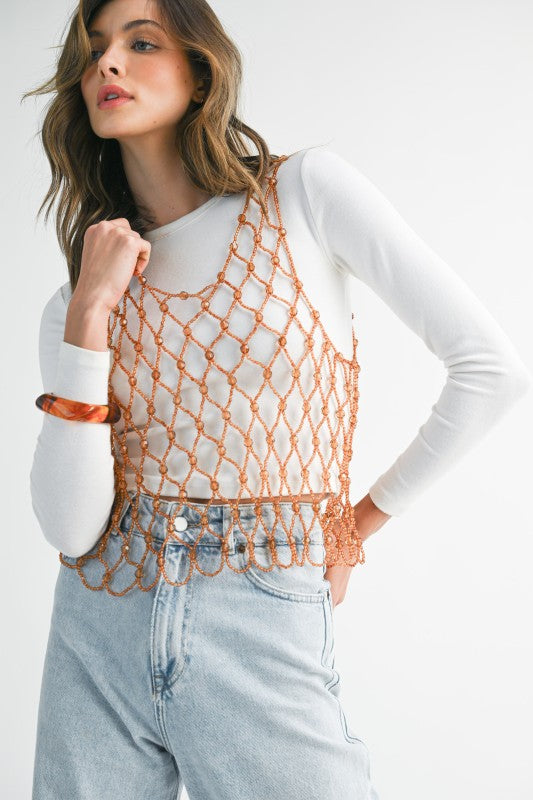 Beaded Overlay Tank