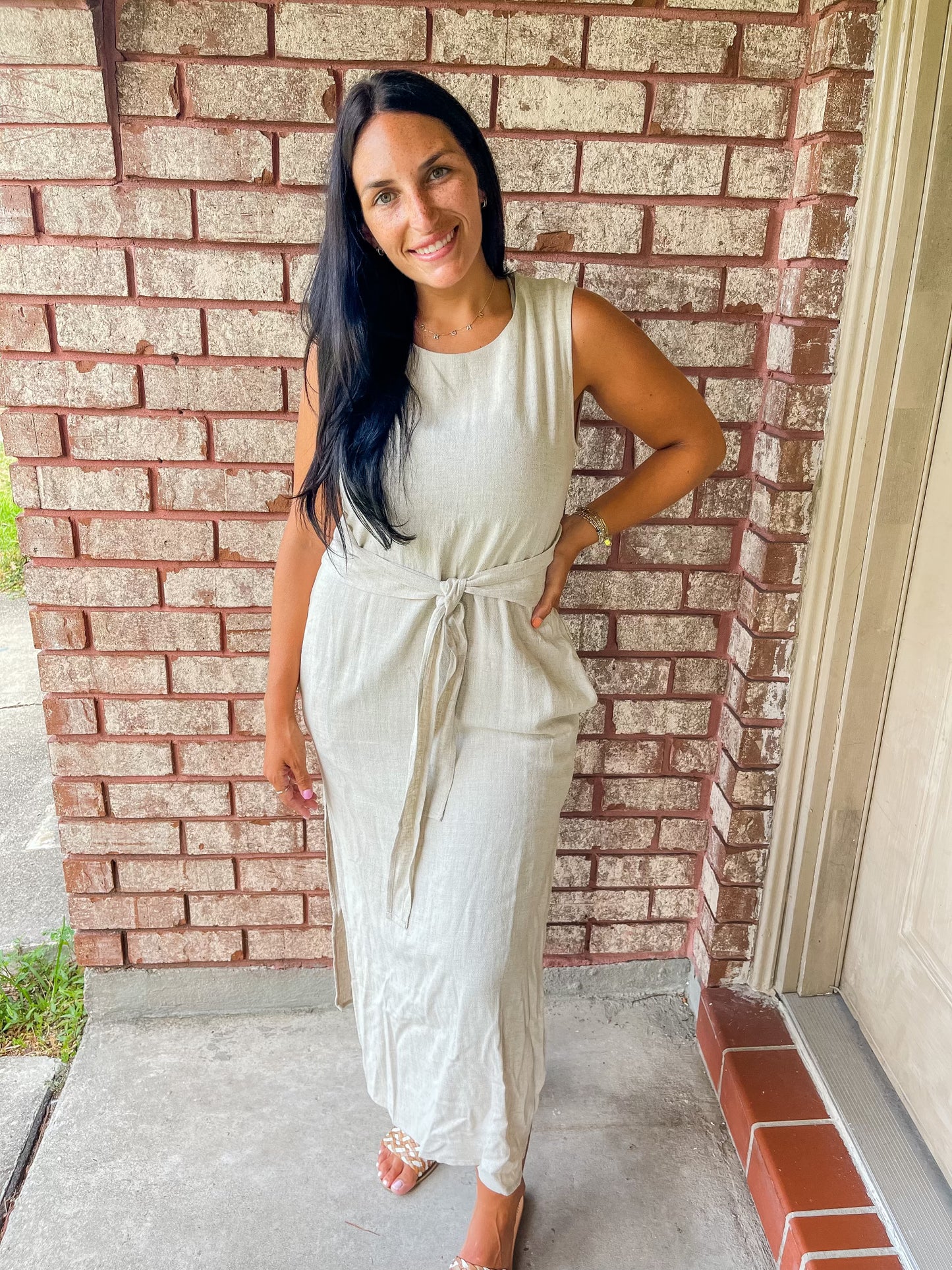 Beige show stop dress