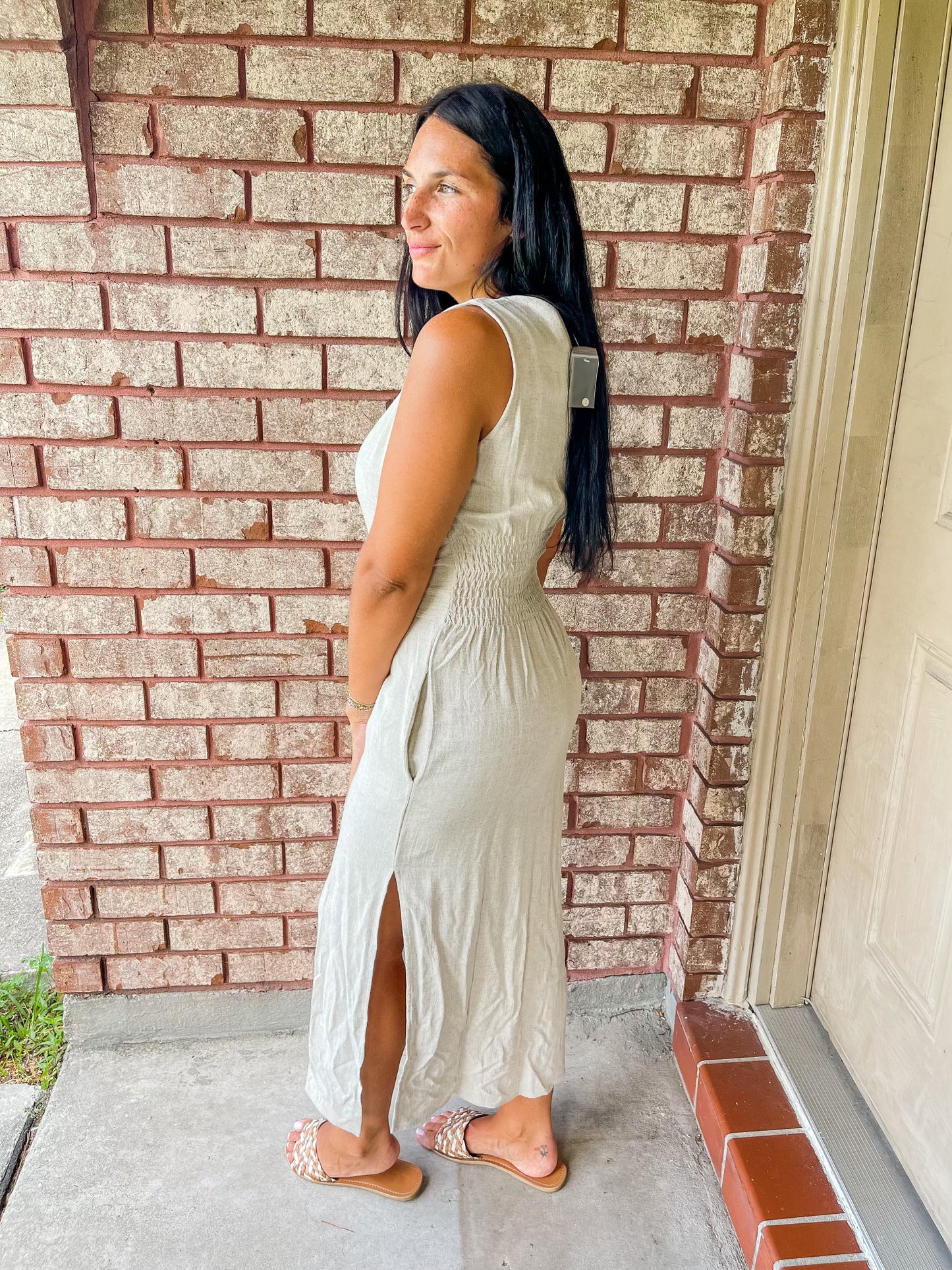 Beige show stop dress