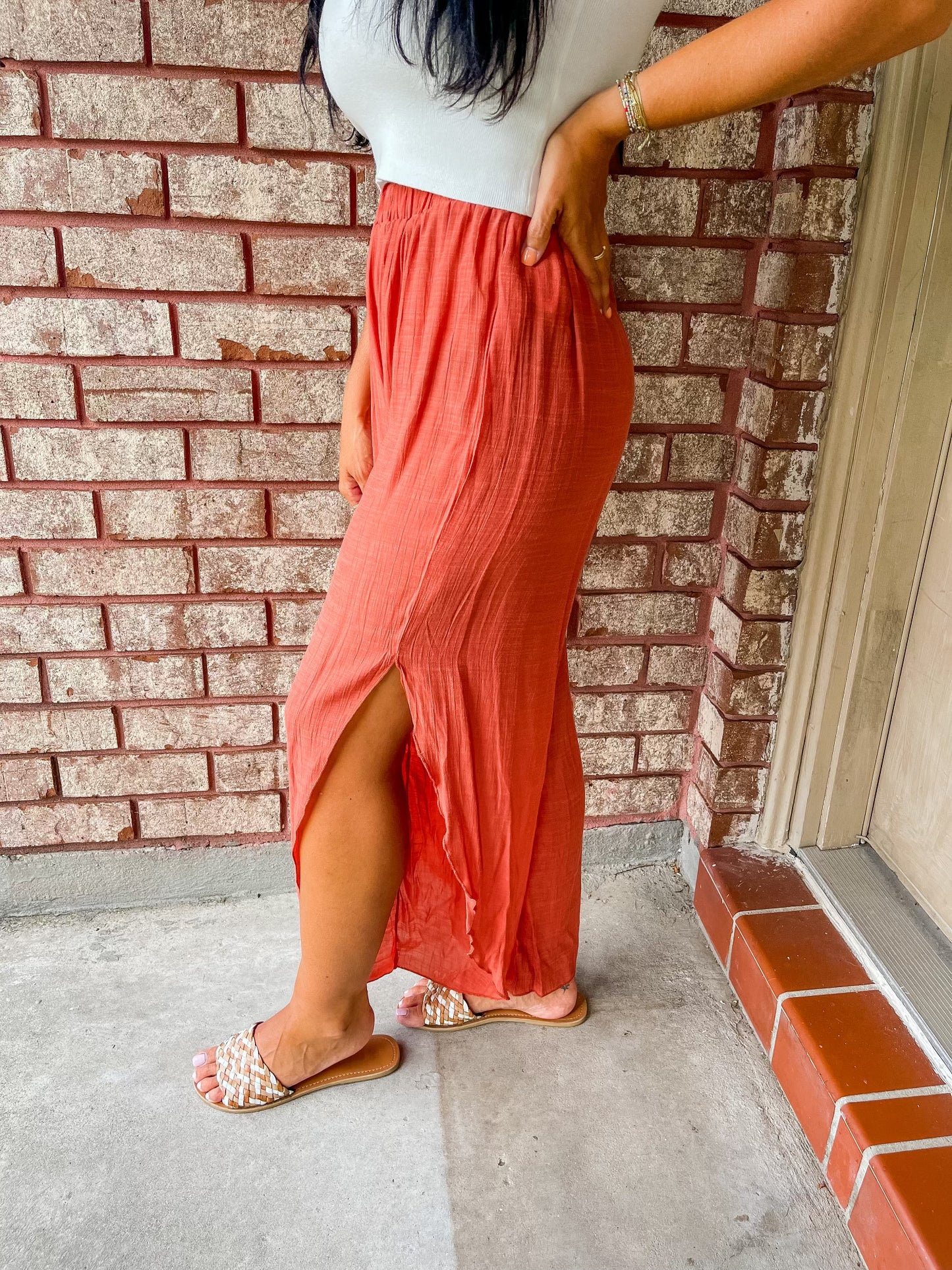 Dust open leg pants