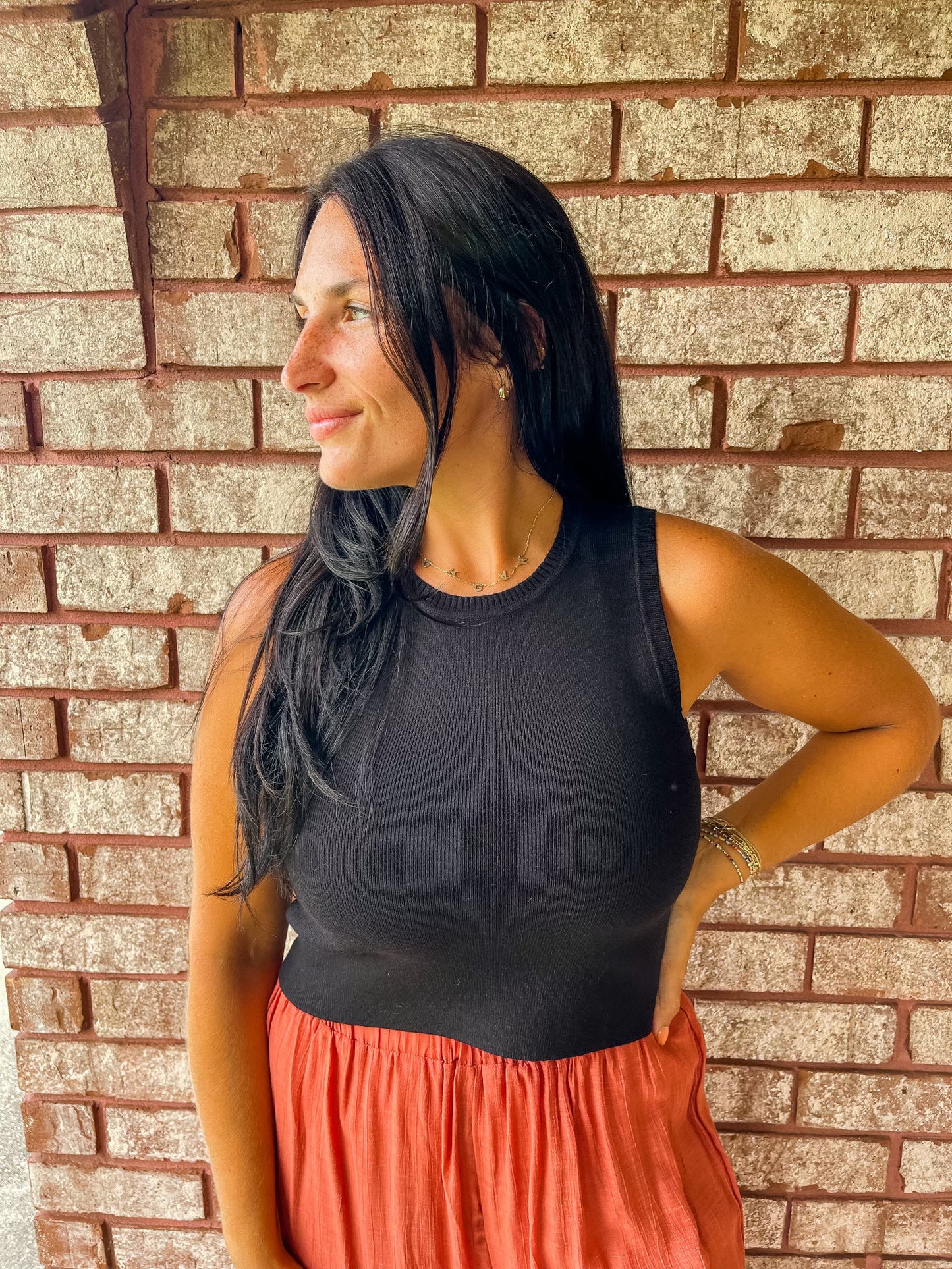 Goes with everything top- BLACK