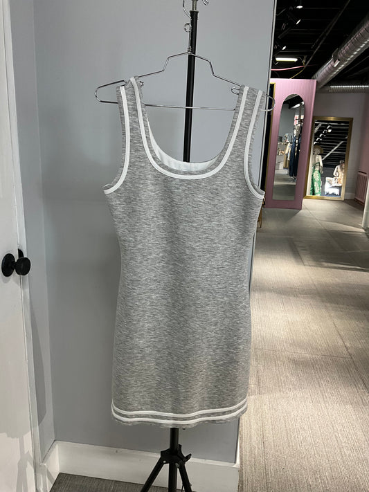 Grey Scuba Athletic Dress Romper