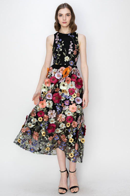 Flower Power Midi Dress