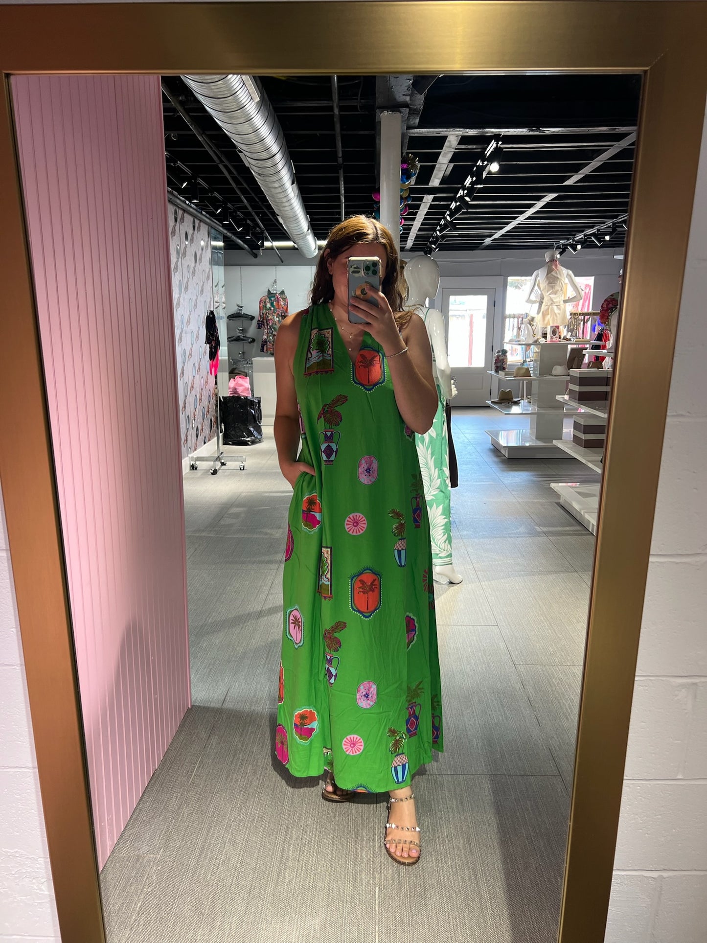Trini Postcard Halter Neck Maxi Dress