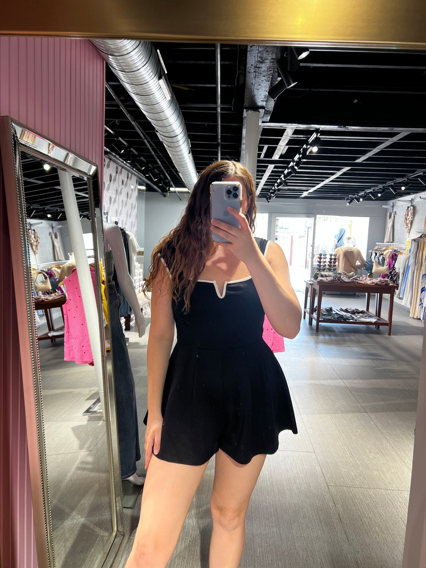 Meredith Blake Scuba Romper - Black