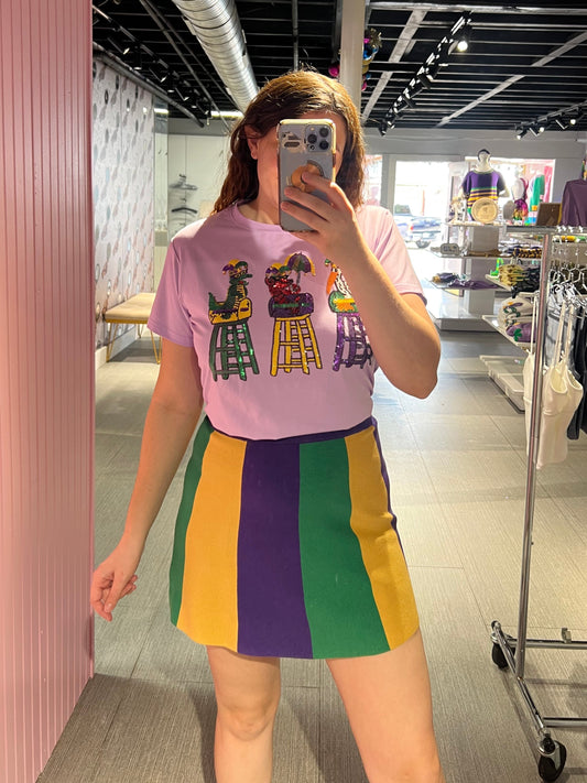 Mardi Gras Throw Me Something Tee