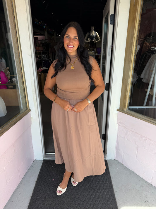 Meredith Mocha Maxi Dress