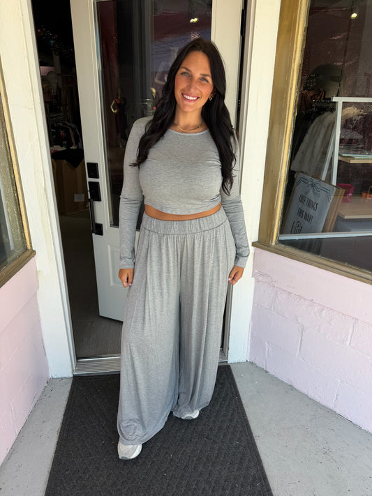 Heather Gray Lounge Two Piece Set