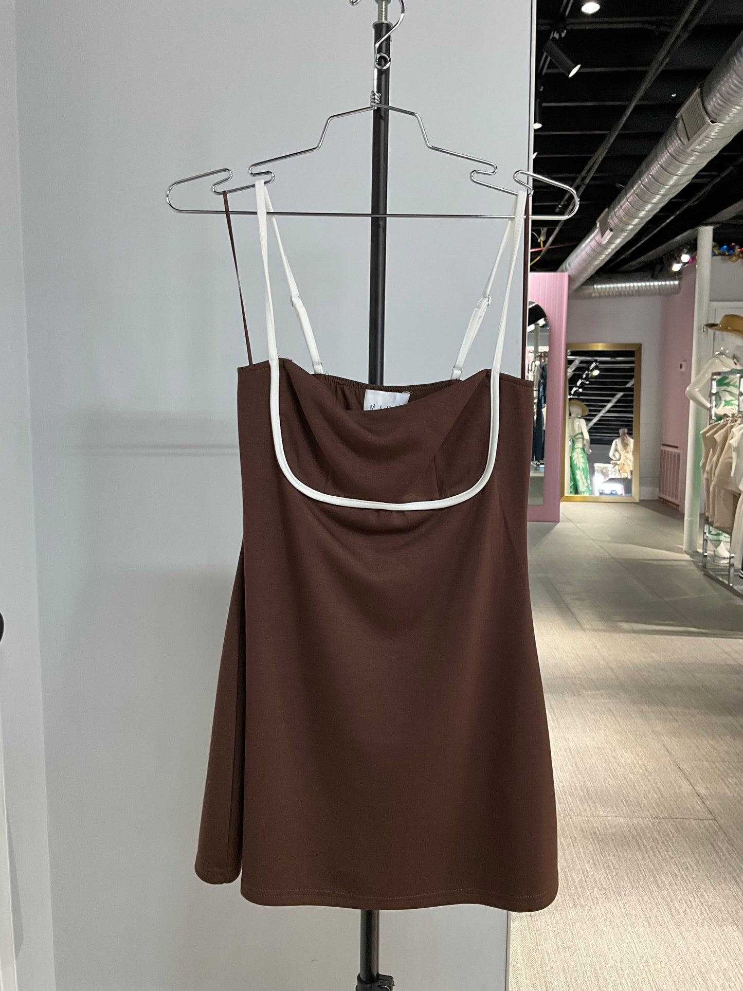 Chocolate Brown Athletic A-Line Romper Dress