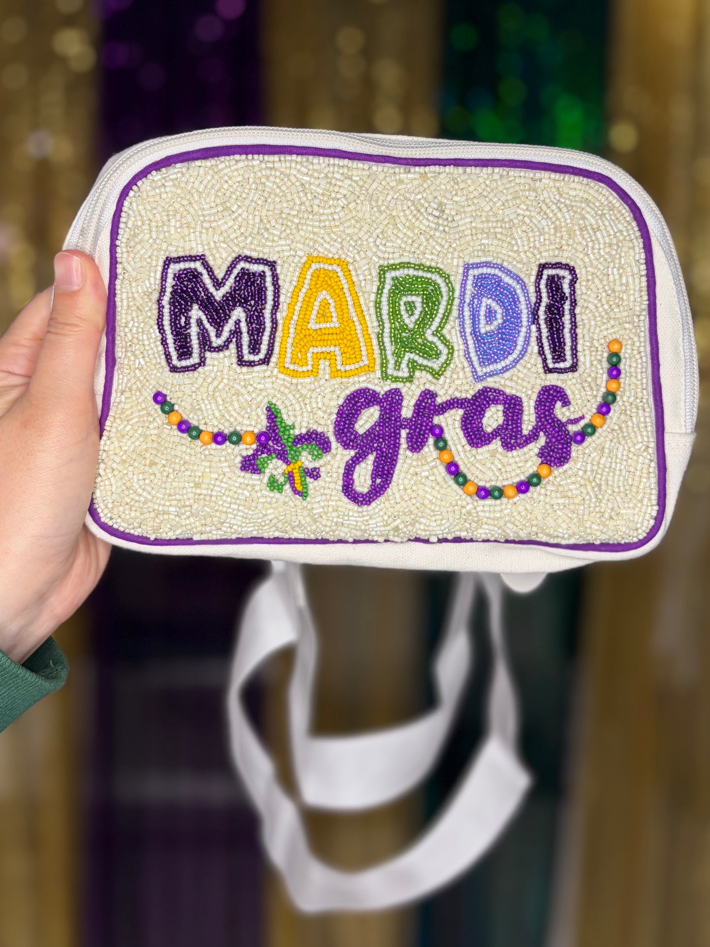 Mardi Gras Beaded Fanny Pack