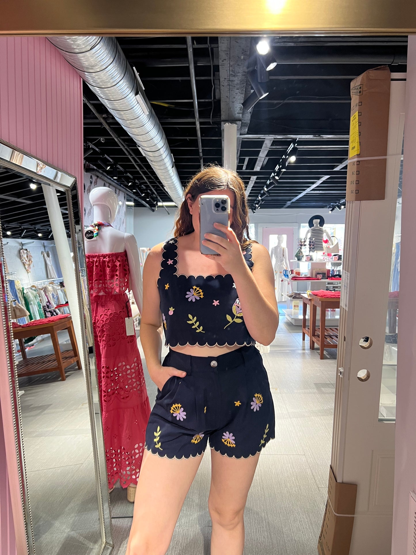 Floral Embroidered Two Piece Set