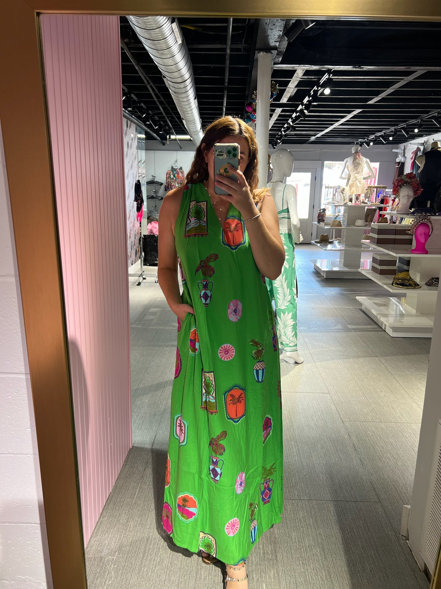 Trini Postcard Halter Neck Maxi Dress