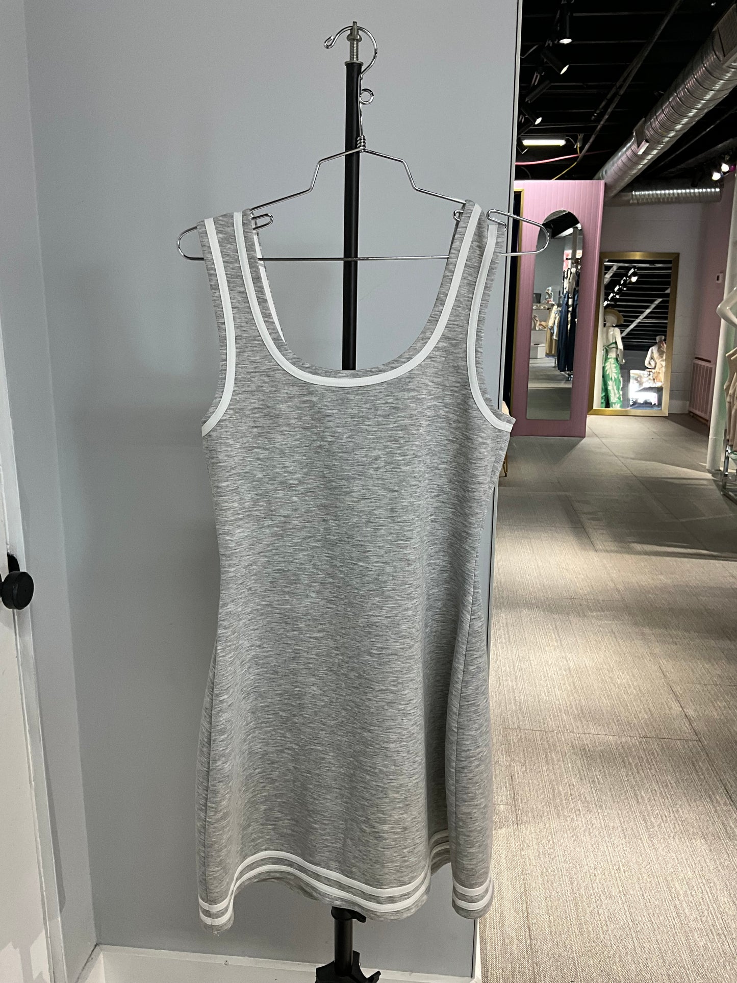 Grey Scuba Athletic Dress Romper