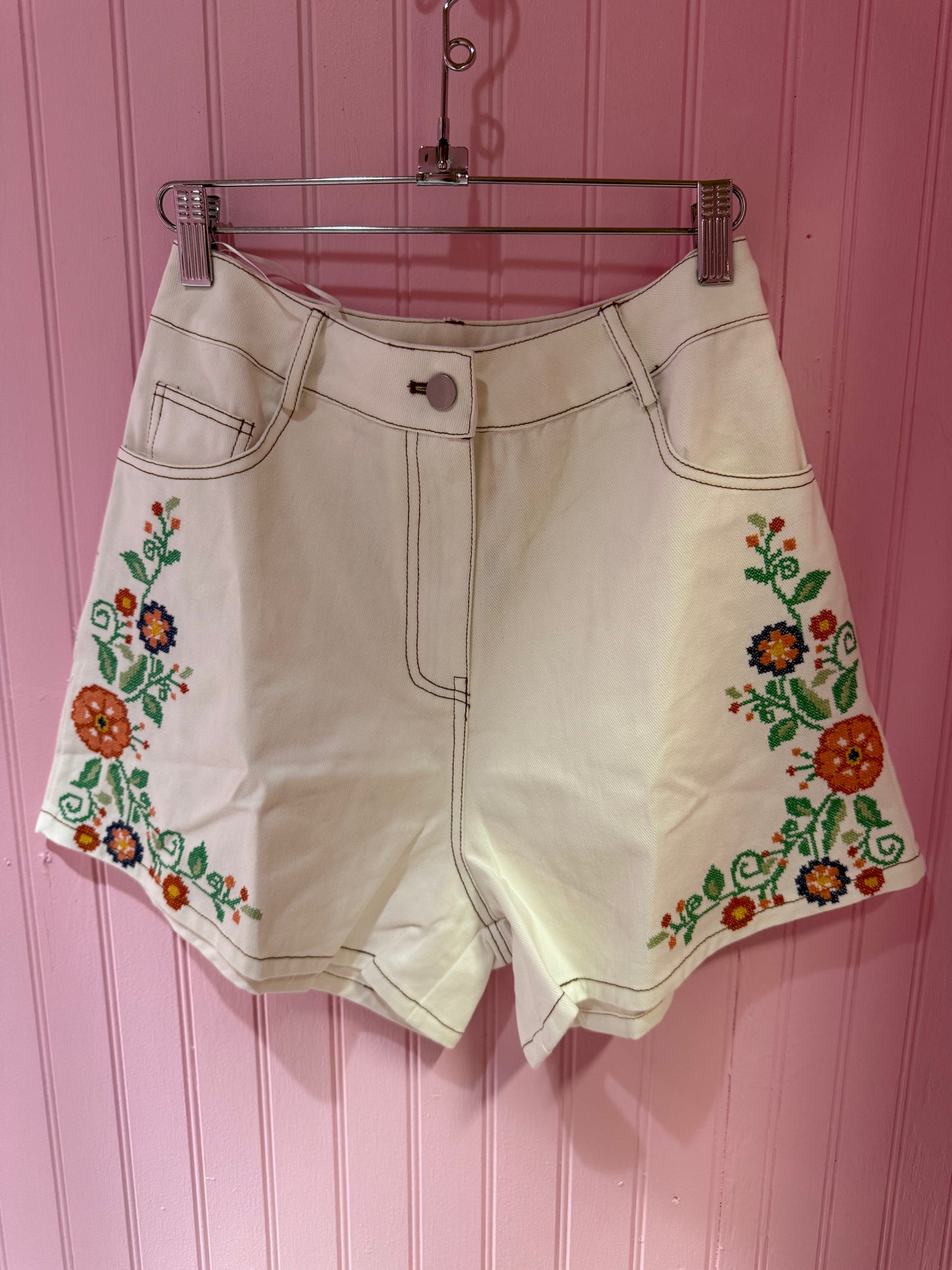 Embroidered Tapestry Shorts