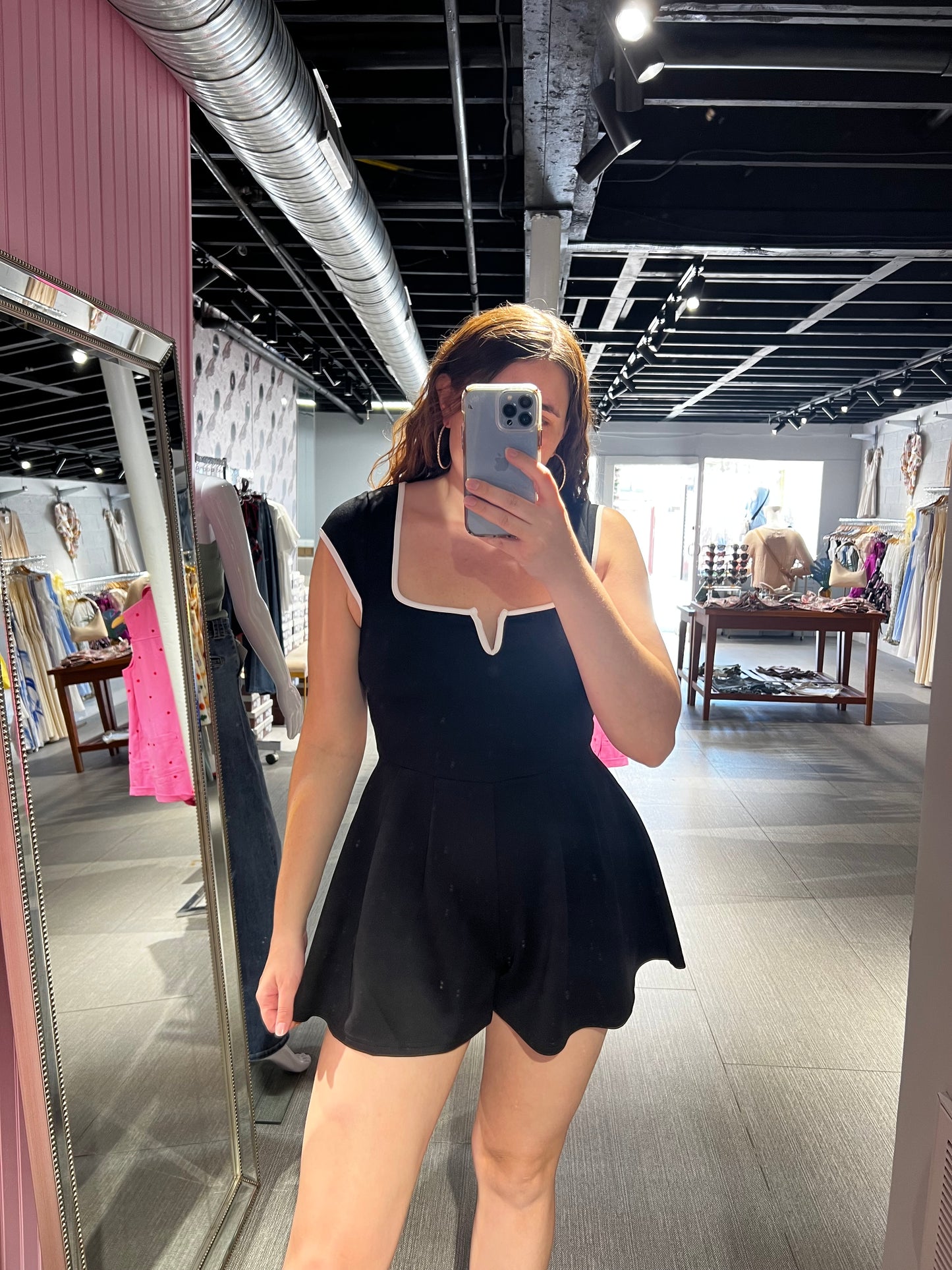 Meredith Blake Scuba Romper - Black