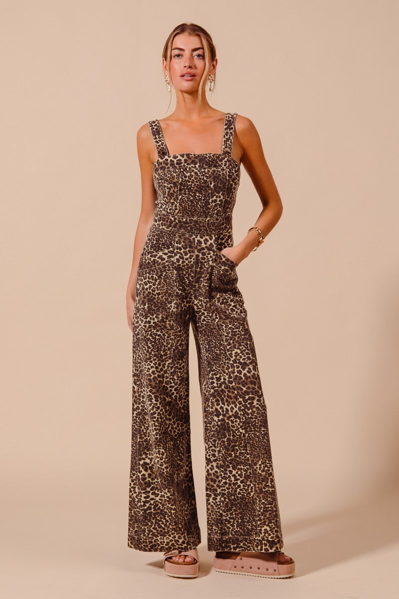 Leopard Wide Leg Jumpsuit