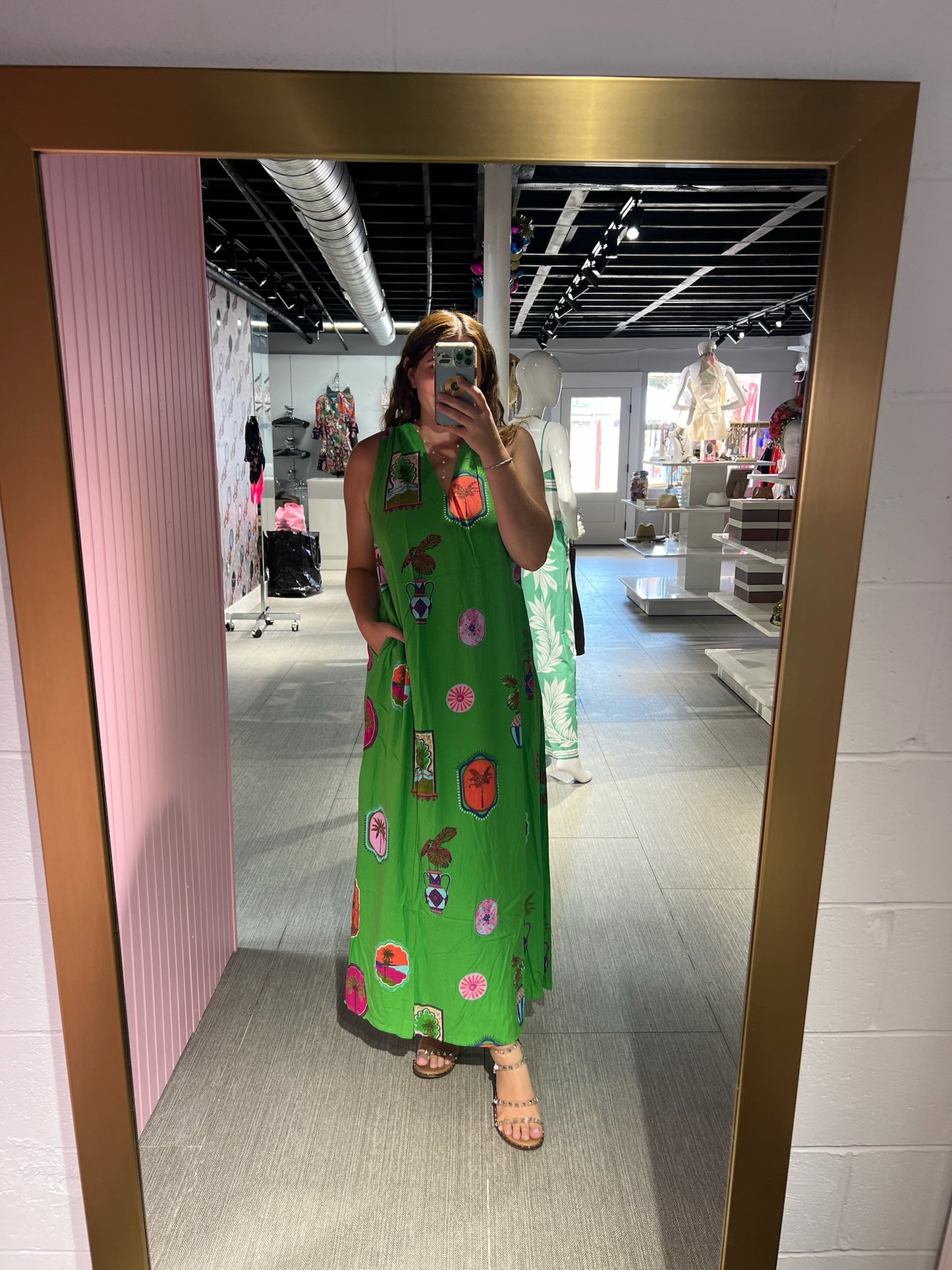 Trini Postcard Halter Neck Maxi Dress