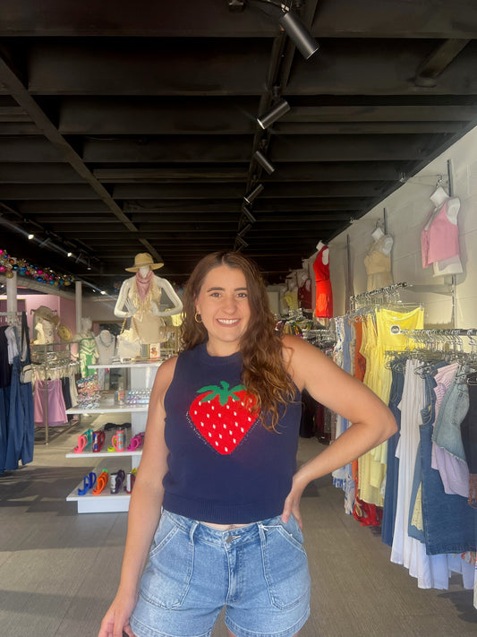 Strawberry Fields Short Sleeve Sweater