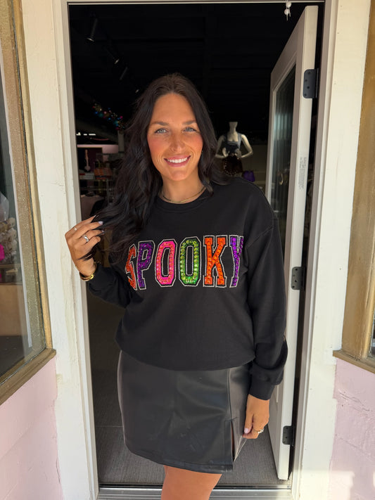 Spooky Rhinestone Sweatshirt