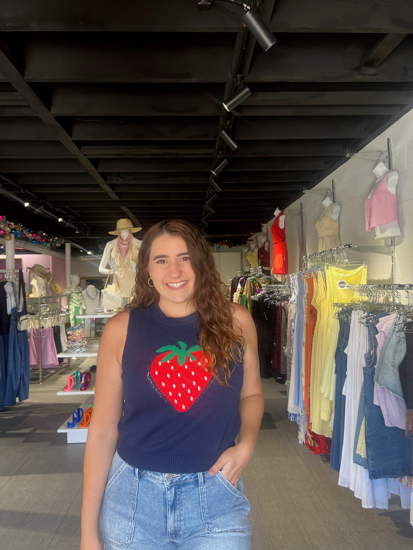 Strawberry Fields Short Sleeve Sweater