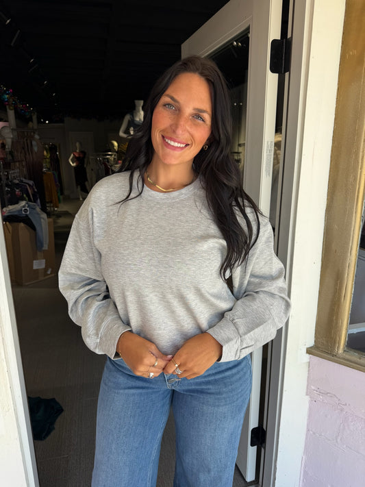 Heather Gray Scuba Top