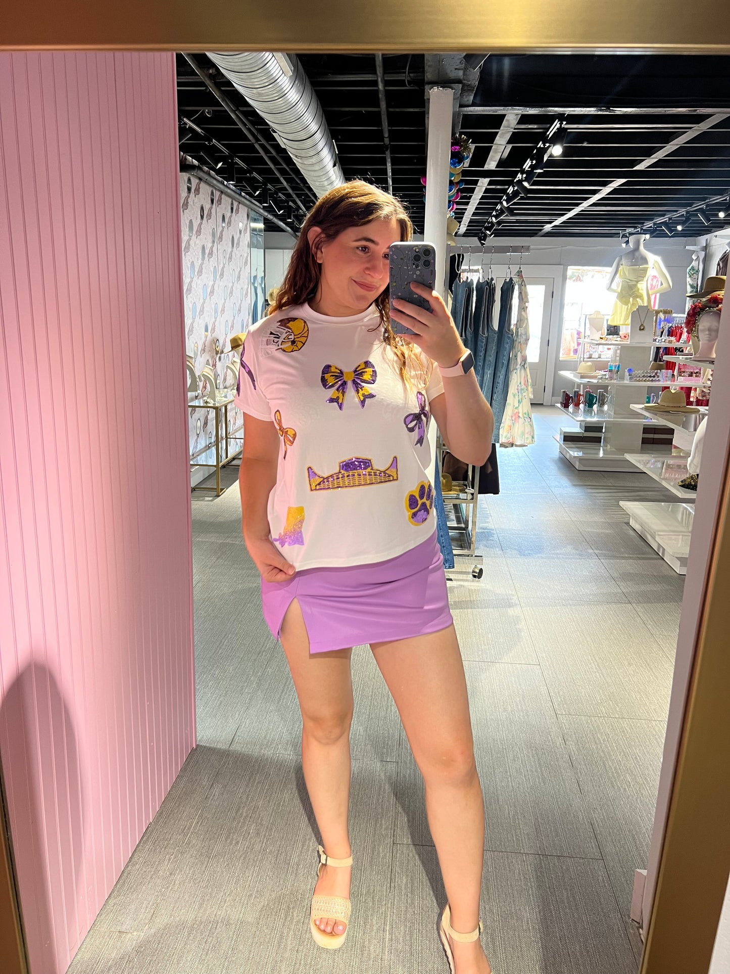 Purple and Gold Gameday Icon Tee