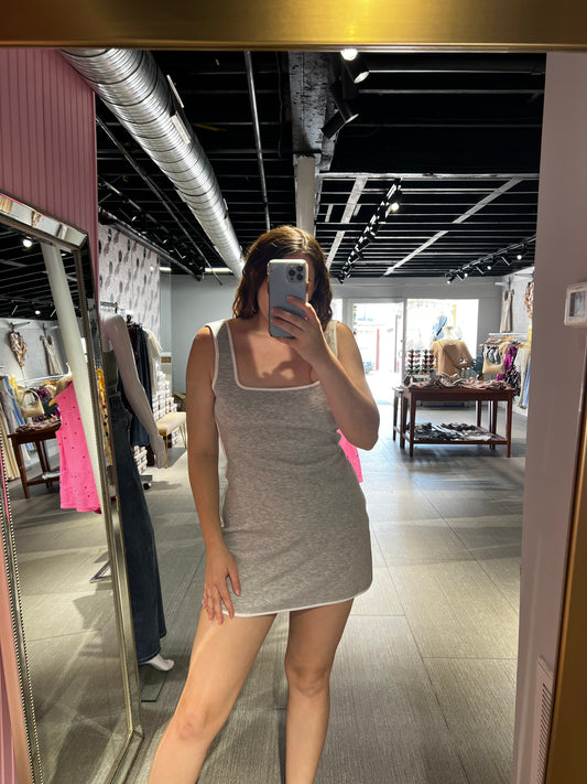 Meredith Blake Scuba Romper - Grey