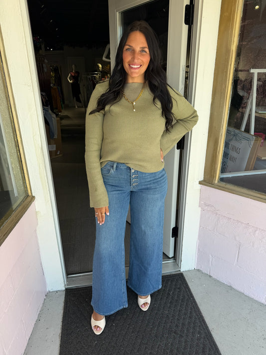Claire Button Down Relaxed Denim