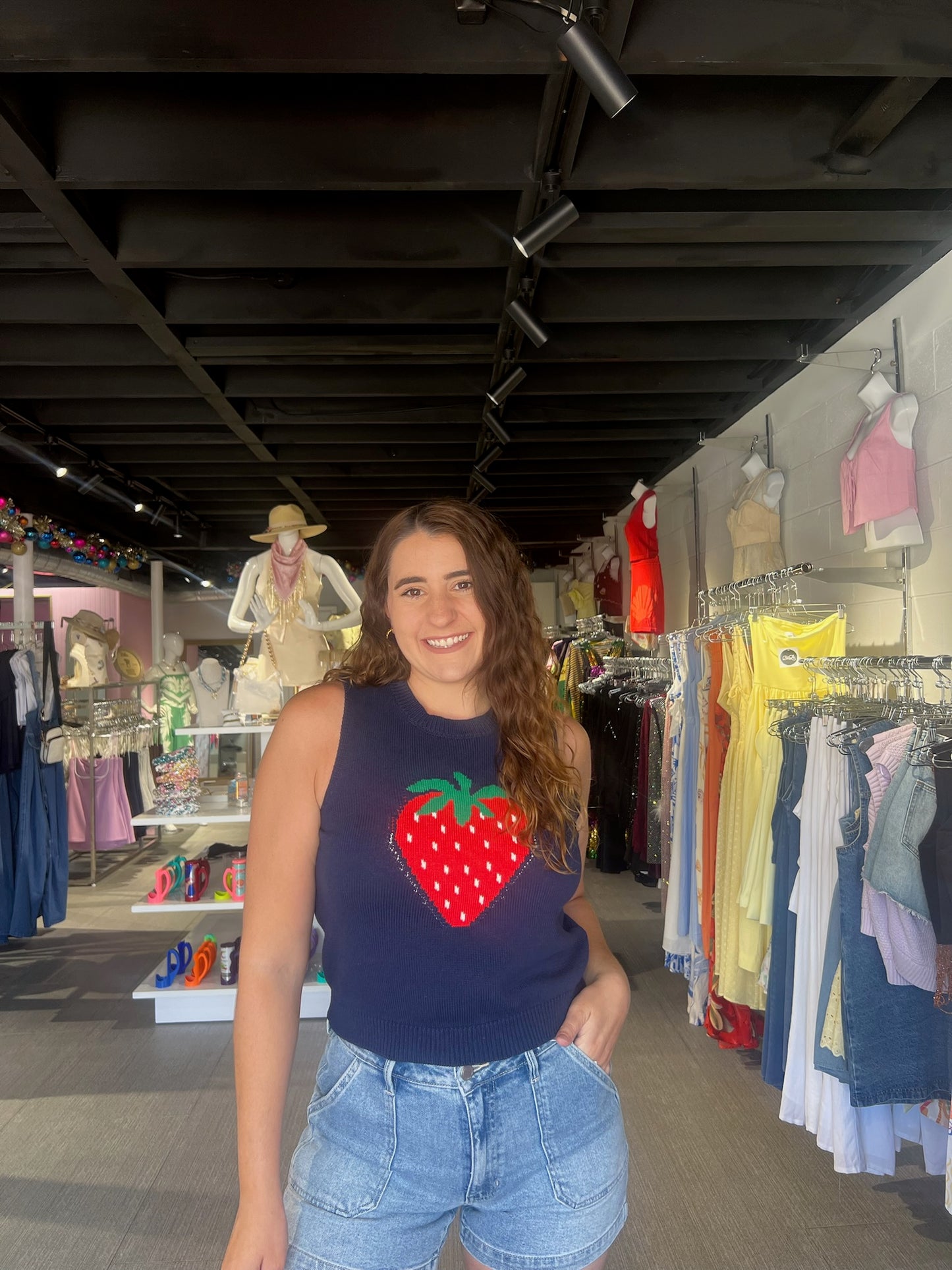 Strawberry Fields Short Sleeve Sweater