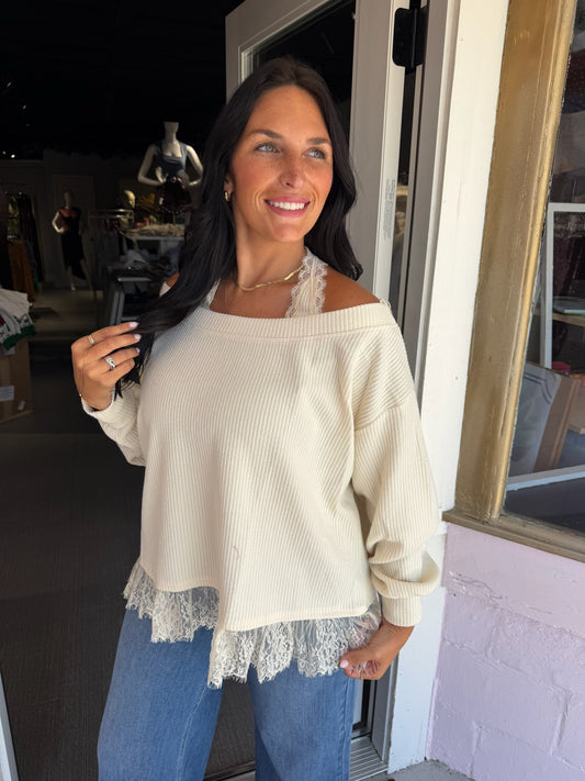 Lace Halter Sweater
