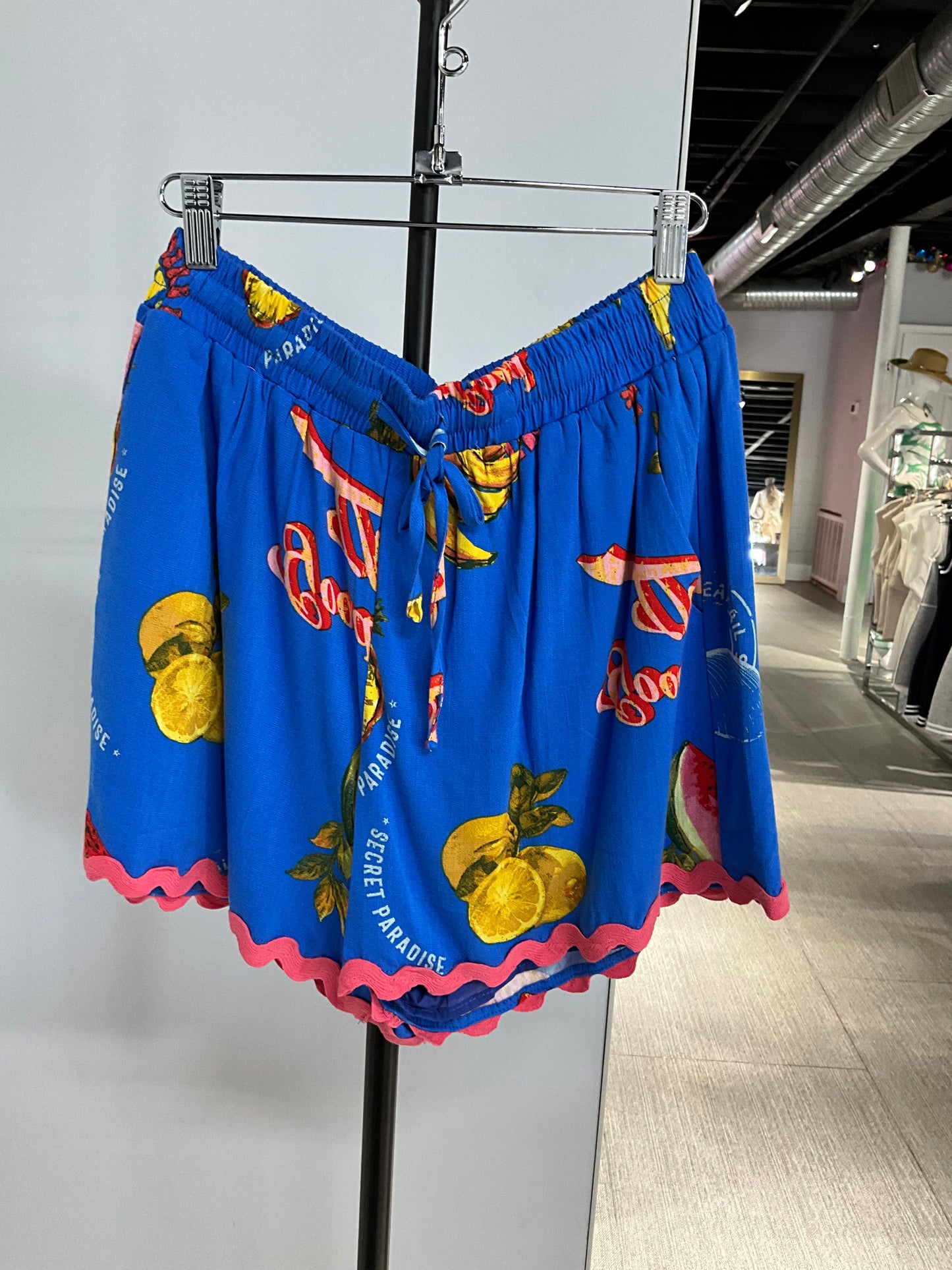 Alanie Tropical Drawstring Shorts