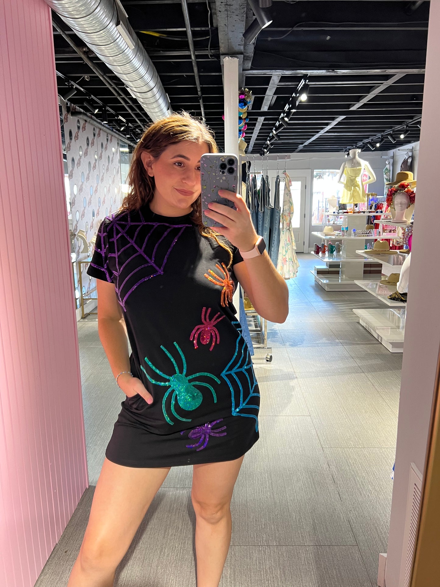 Halloween Spiderweb Tshirt Dress