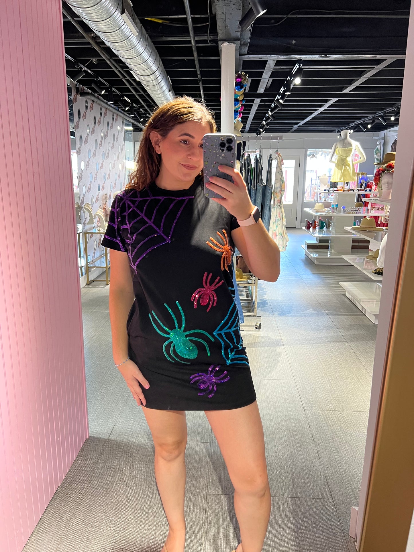 Halloween Spiderweb Tshirt Dress