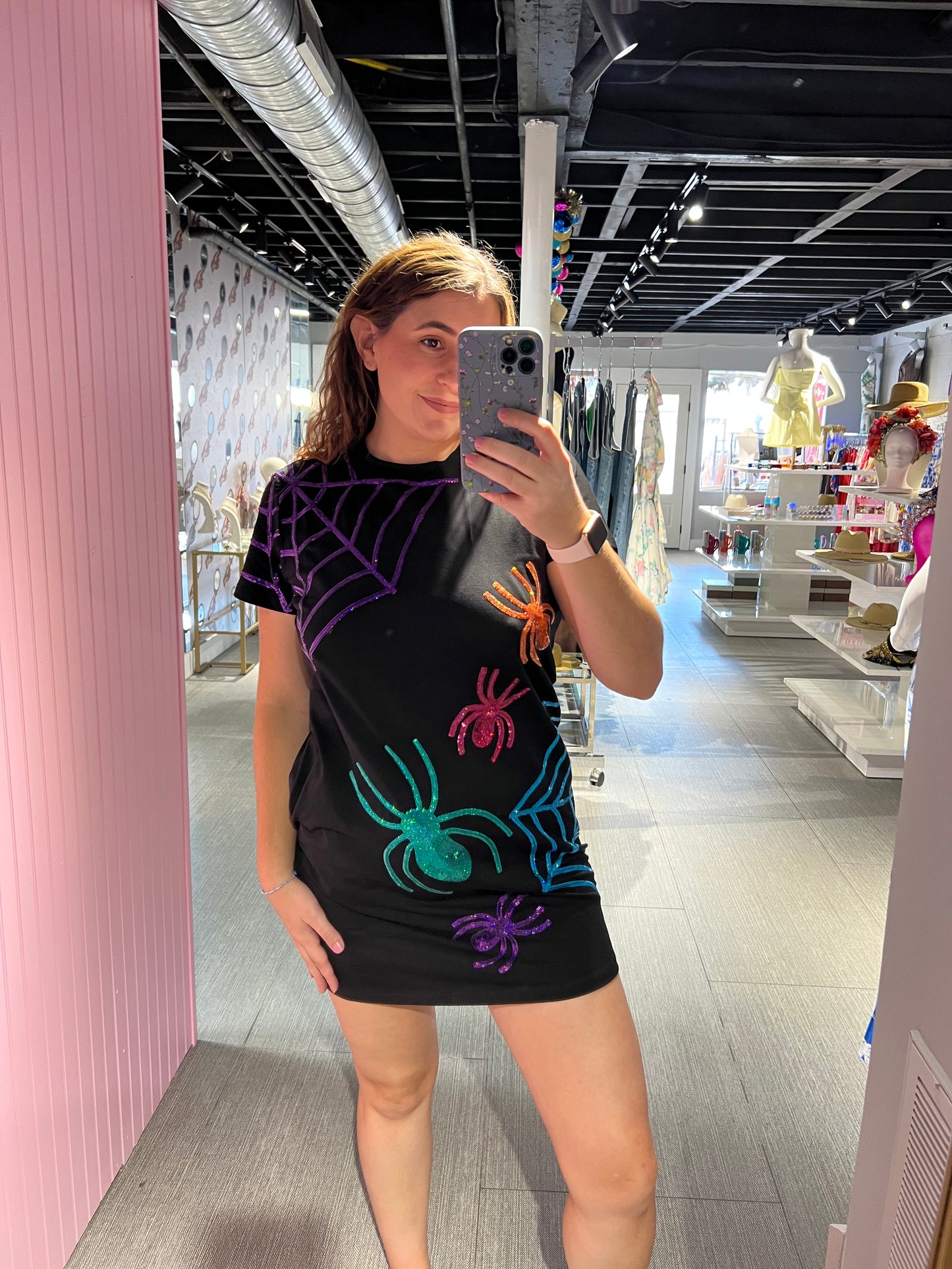 Halloween Spiderweb Tshirt Dress