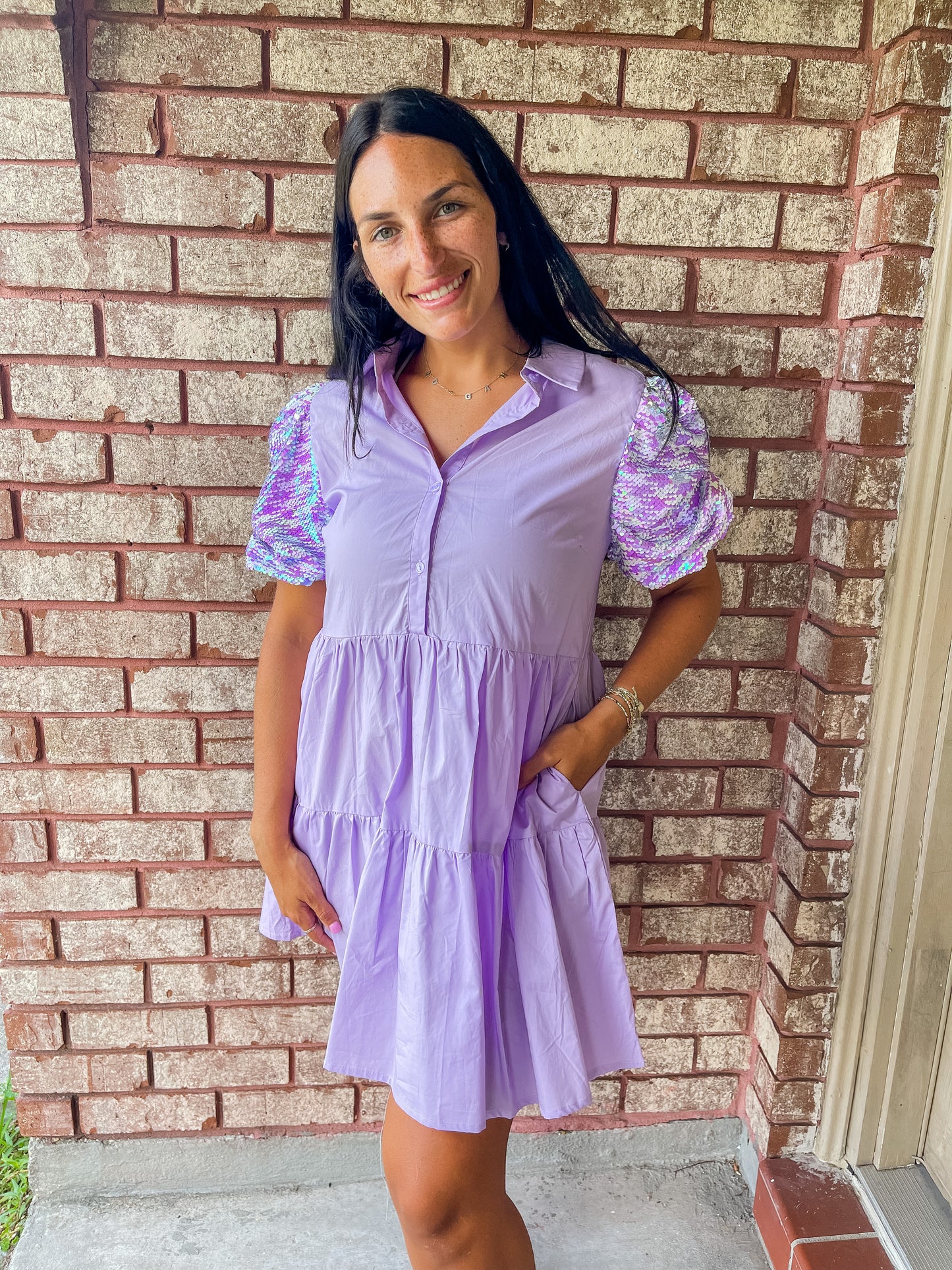 Lavender love sequin dress