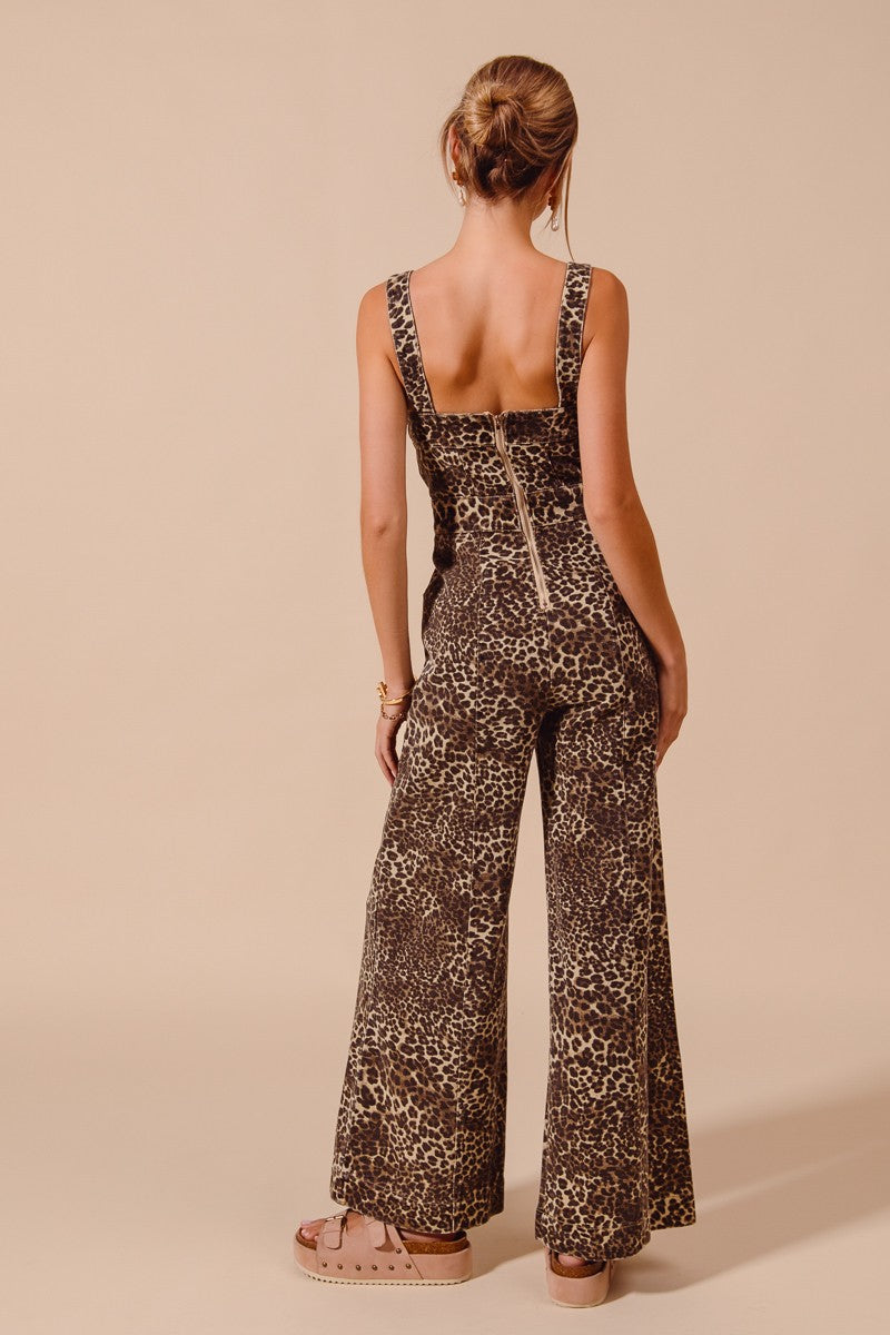 Leopard Wide Leg Jumpsuit