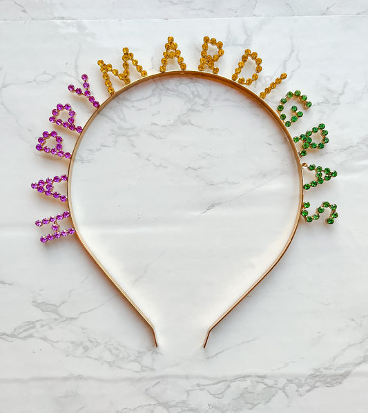 Happy Mardi Gras Headband