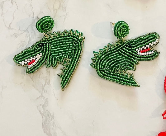 Alligator earrings