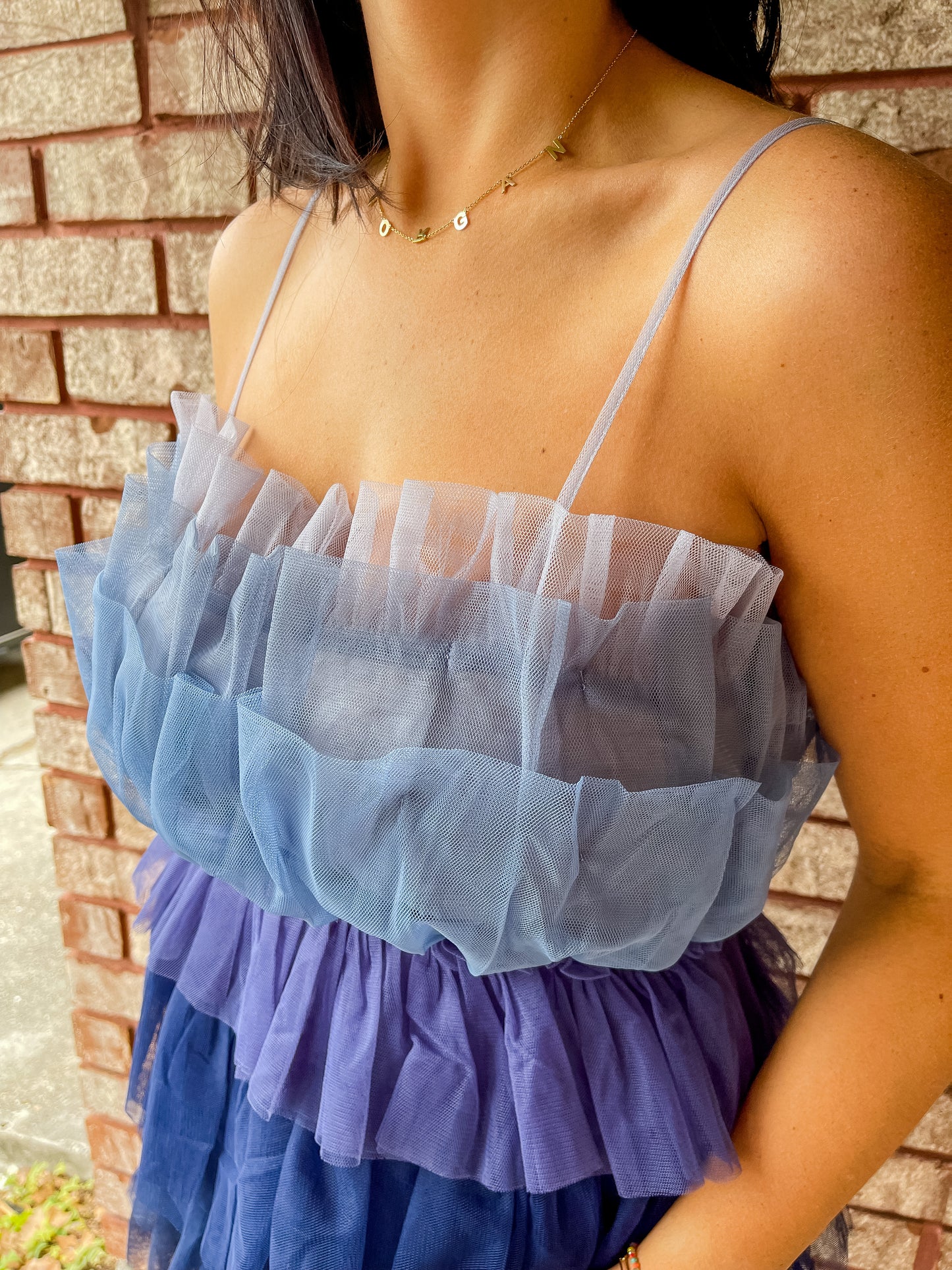 Shades Of Blue Tulle Dress